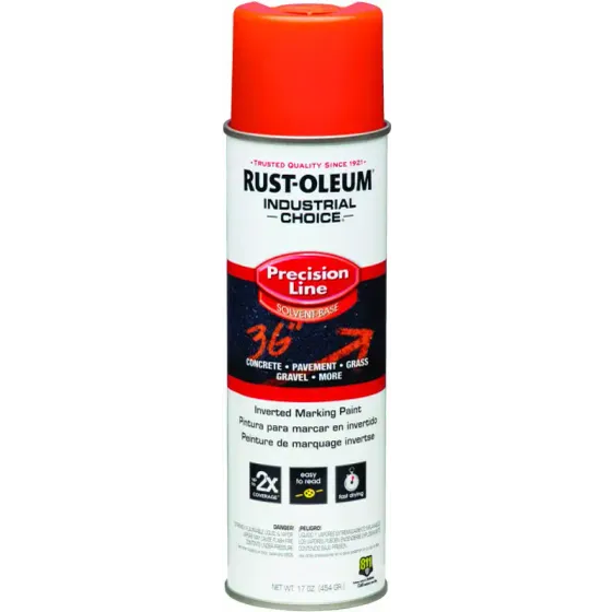 Rust-Oleum 203026V Precision Line Inverted Marking Paint Alert Orange 17 oz.