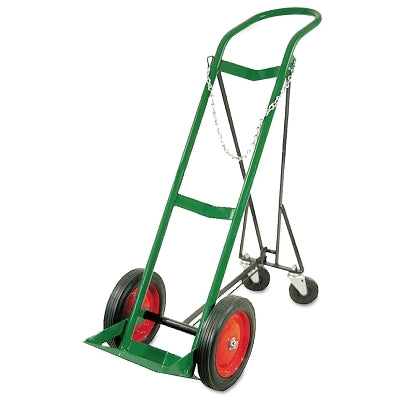 Anthony 6114 H/T Size Cylinder Cart, Sngl, 15 in W x 46 in H x 15 in D, 10 in dia x 1.75 in W Wheels, 2-Casters, Retractable Rear Assy