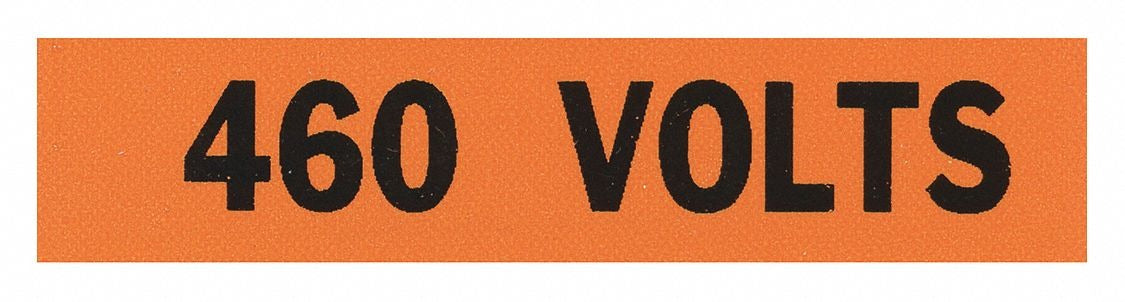 BRADY Brady 44314 conduit and voltage label 460 volts (2-1/4 in x 1/2 in, 18 per card)