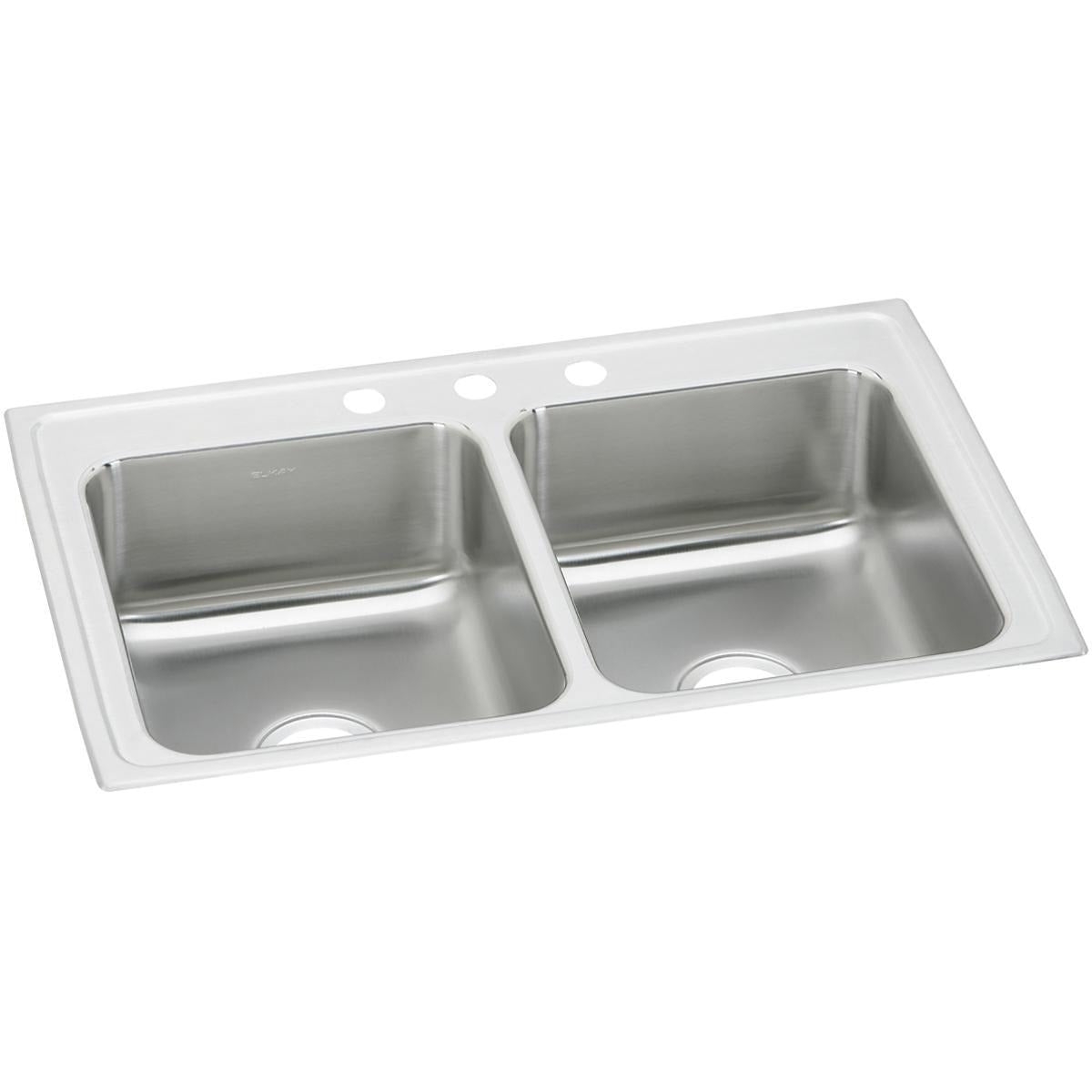 BSC PREFERRED Bsc Preferred PSR33193 Double Bowl Drop-in Kitchen Sink