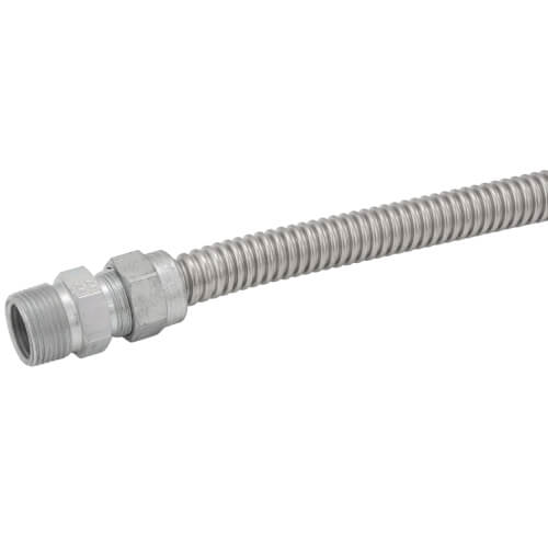 Dormont 0240501 Model 30-4141-24 1/2 ID (5/8 OD) Stainless Steel Gas Connector 3/4 MIP 24 Length