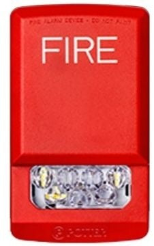 POTTER ELECTRIC SIGNAL Potter Electric Signal pe-str Wall Strobe Led Clear Lens Red