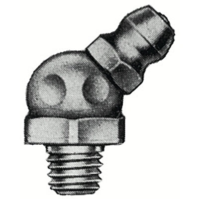 Alemite 1637-B1 Loose Fitting 45 Degree Angle SAE LT Special 1/4 Male Taper