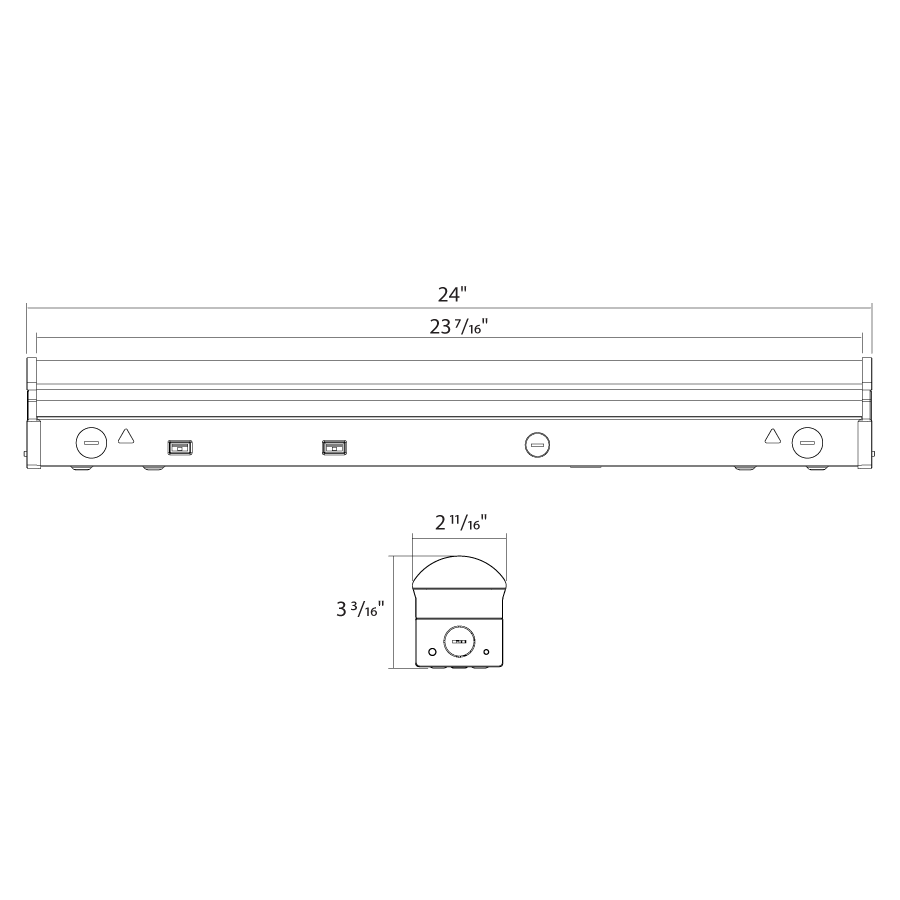 RAB LIGHTING Rab Lighting SR2/E Led Strip 19/15/11/7/4W (2ft)
