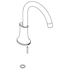 Moen 128886 Roman Tub Diverter Spout Chrome