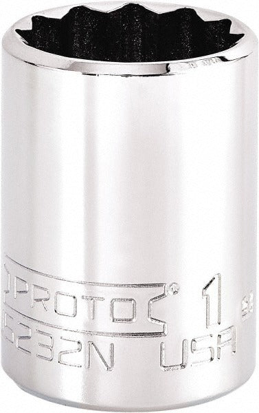 PROTO Proto J5232N 1 Inch 12-point 3/8 Drive Hand Socket