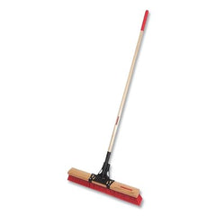 Razor-Back BR24MU16 24 in. PET Multi-surface Push Broom with Wood Handle