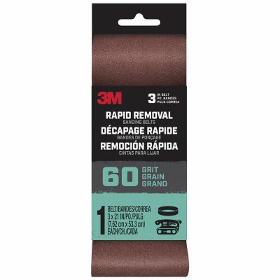 3M 3M BELT3X211PK60 Sanding Belt 60 Grit 3x21 in 10-pack
