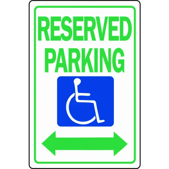 True Value HW-32 Hy-Ko Sign, Handicapped Symbol, Blue & White Aluminum, 12 x 18-In.