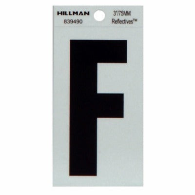 HILLMAN Hillman Fasteners 839490 Reflective Adhesive Letter F 3 in