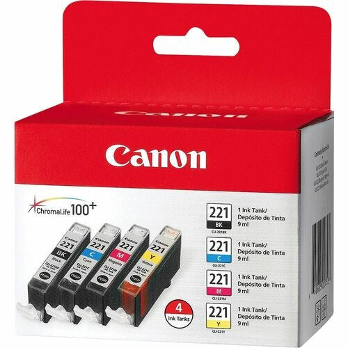 CANON Canon CNMCLI221CLPK 4-color Ink Cartridge Set Pack of 4