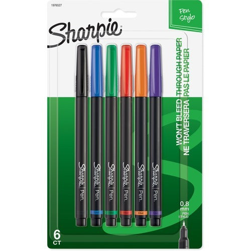 SHARPIE Newell Brands SAN1976527 Fine Tip Pen Assorted 6-pack