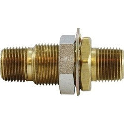 MIDLAND INDUSTRIES Midland Industries 129A-391FC3-BN Brass Bulkhead Connector