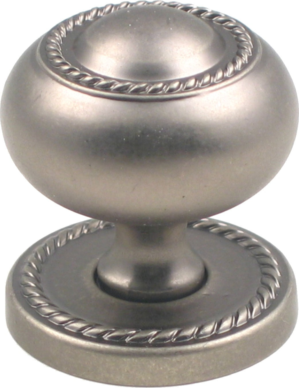 RUSTICWARE Rusticware 905SN Rope Cabinet Knob Backplate Satin Nickel
