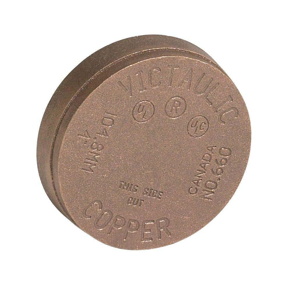 VICTAULIC VICTAULIC F030660C0C Style 660 Grooved Copper Cap 3 inches