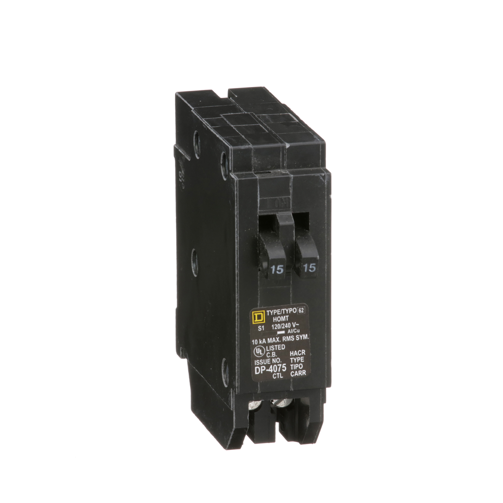 Square D HOMT1515 Tandem Circuit Breaker 120/240 Volt 15 Amp