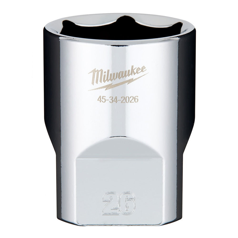 MILWAUKEE Milwaukee Tool 45-34-2026 Standard Hand Socket 1/2 Drive 6 Point