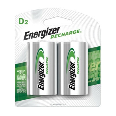 ENERGIZER Eveready Battery Co NH50BP-2 Rechargeable D Batteries 2 Pack