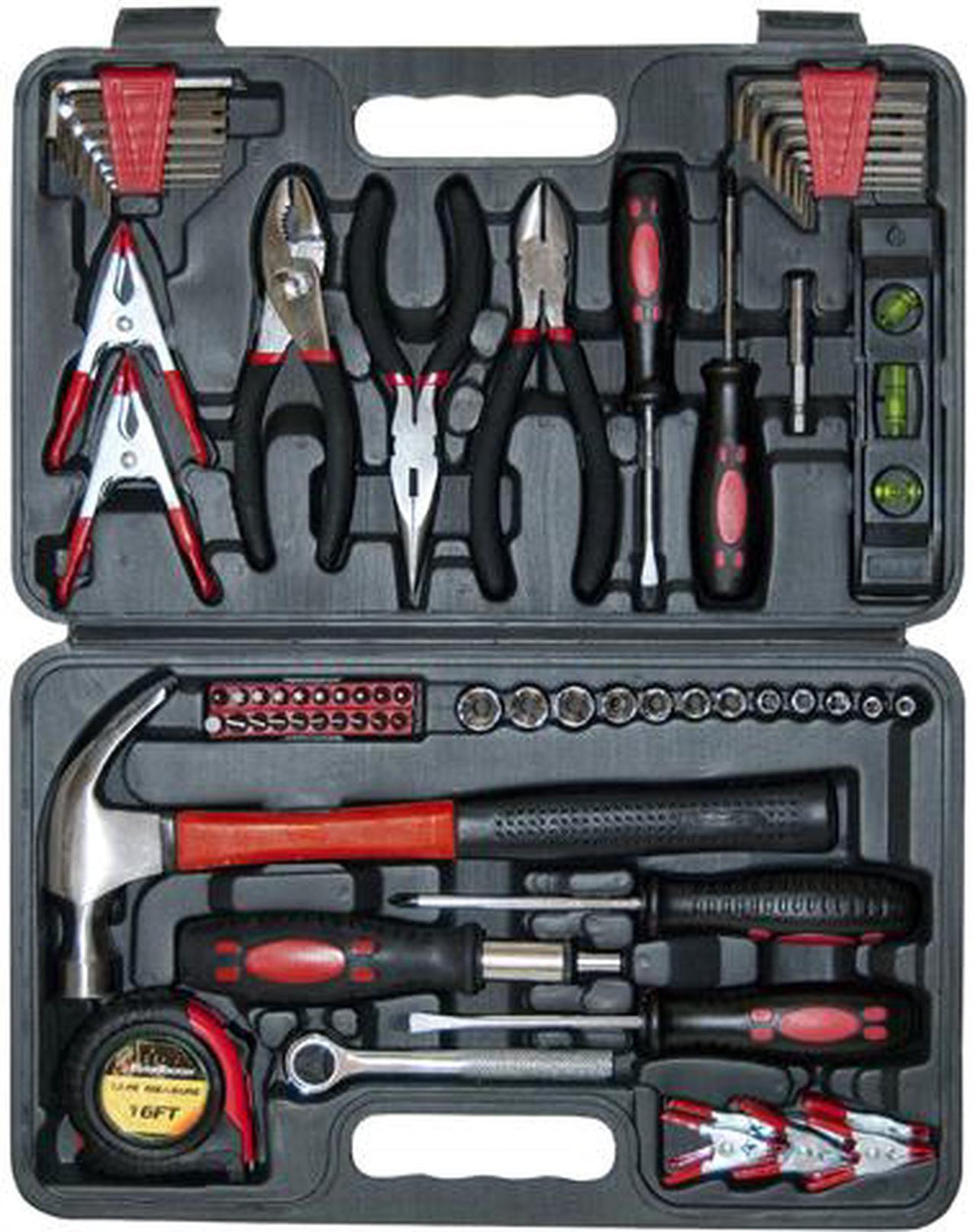 Great Neck TK72  Saw 72 Piece Home and Garage Tool Set, Metric and SAE