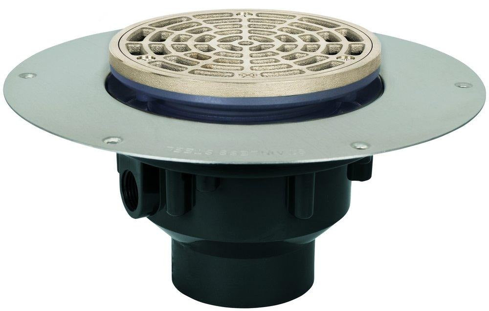 SIOUX CHIEF SIOUX CHIEF 822-2ANR Halo Drain 2 in. Inside Caulk Plastic Floor Drain