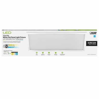 FEIT ELECTRIC Feit Electric FP1X4/6WY/WH 5CCT dimmable integrated LED edge-lit flat panel 50W (1x4) 74193