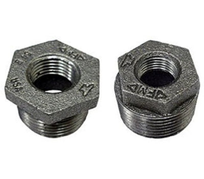 ANVIL 0318906484 3/4 x 1/4 in. Male x Female Black Malleable Iron Hex Reducing Bushing