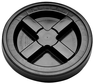LEAKTITE Leaktite LD5GRLBK006 Screw Top Bucket Lid Black 6-pack