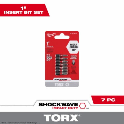 MILWAUKEE Milwaukee 48-32-4615 Shockwave Torx Insert Bit Set 7pc