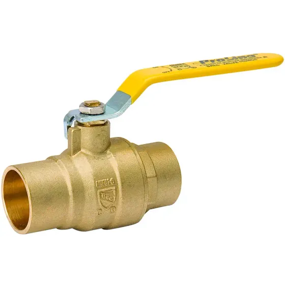 Mueller 107-856NL Ball Valve, 1-1/4 in Connection, Compression, 600/125 psi Pressure, Manual Actuator