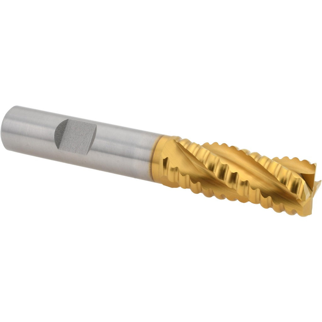 HERTEL Hertel 44839033 Roughing End Mill 9/16 in 4 Flute Cobalt Tin