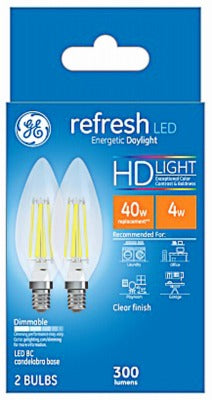 GE G E Lighting 31741 4W Led Candelabra Bulb 2 Pack Daylight