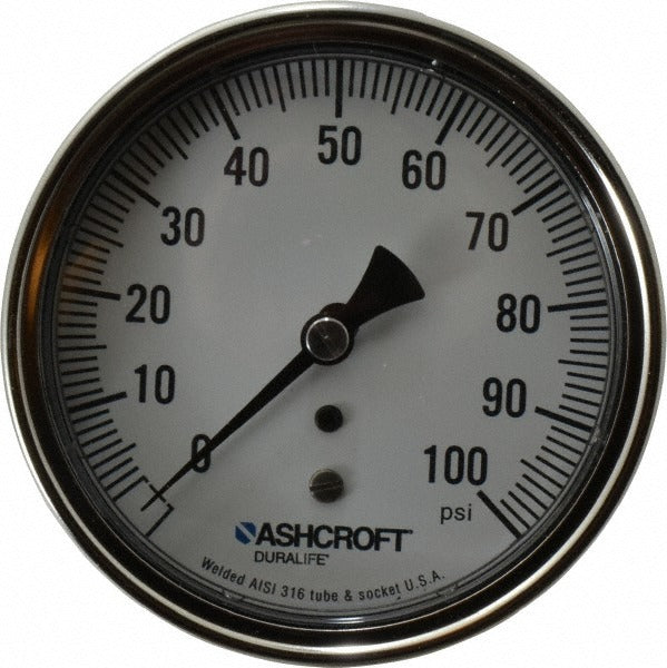 ASHCROFT Ashcroft 94921 Pressure Gauge 100 Psi 3.5 in Npt