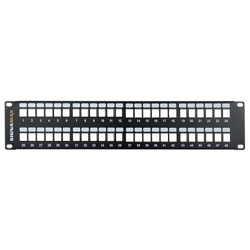 SIGNAMAX Signamax Inc. 48U-HDMMP-A 48-port Angled Patch Panel