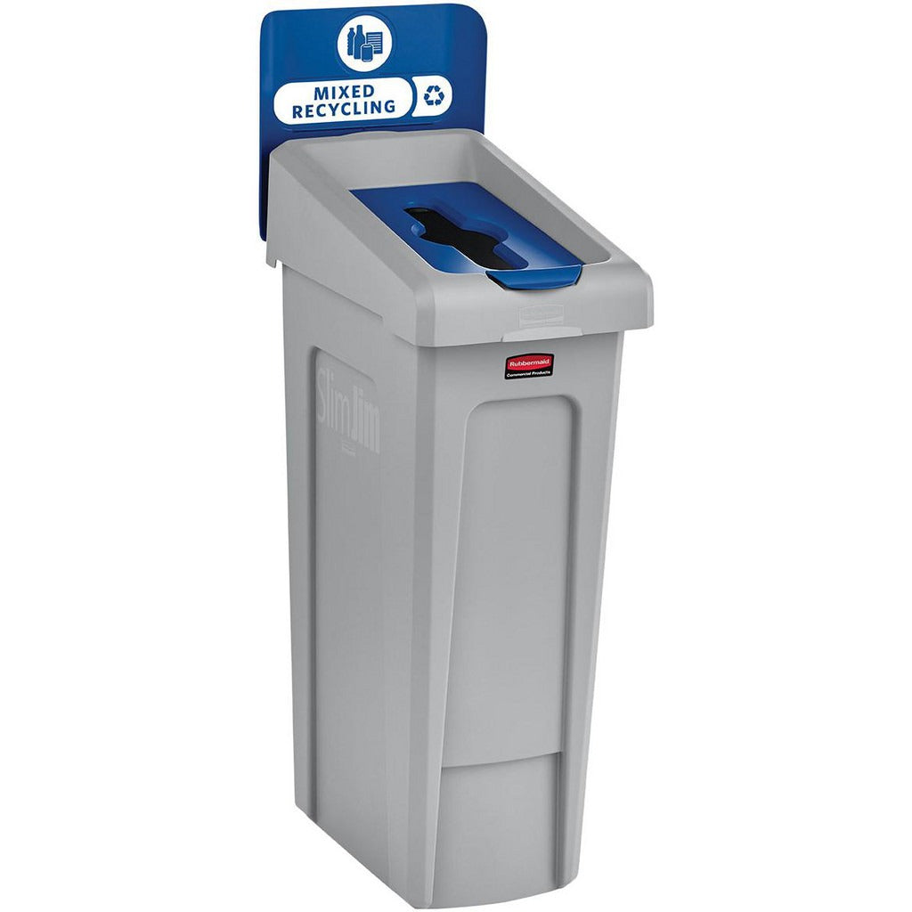 RUBBERMAID Rubbermaid 2185055 Slim Jim Recycling Station 23 Gal