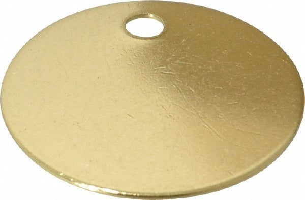 C H HANSON C.h. Hanson 43582 Round Brass Blank Metal Tag 25 Pack