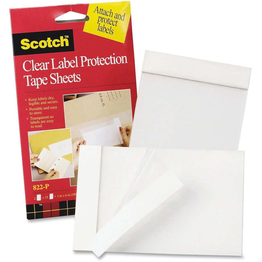 3M 3M MMM822P Label protection tape sheets 4 x 6 2-pack