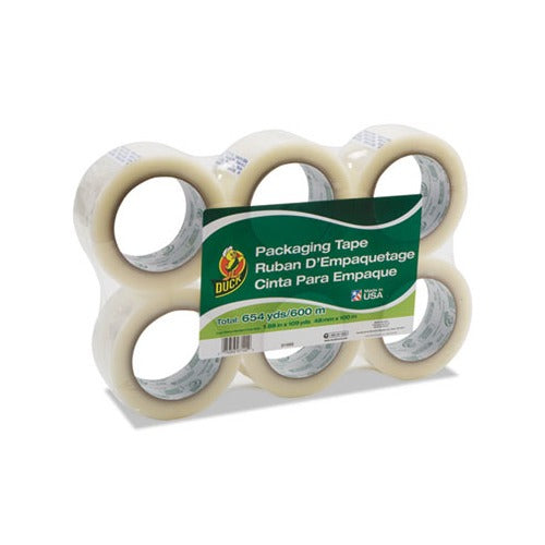 DUCK Duck DUC240054 Commercial Grade Packaging Tape (1.88 x 109 yds, 3 in core, 6 pack)