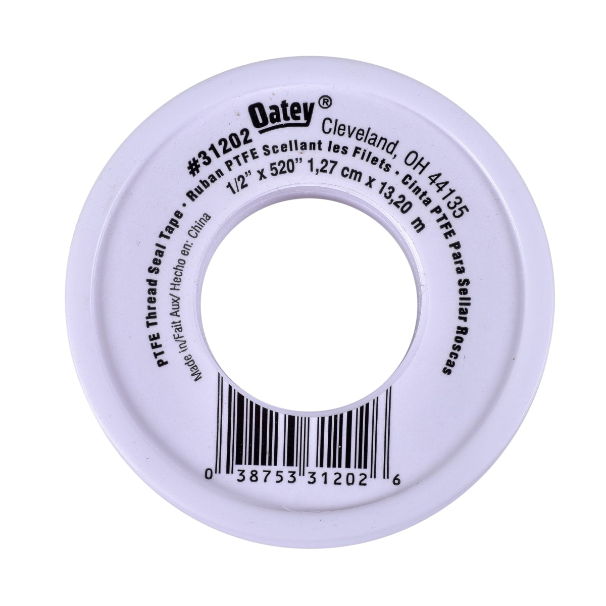 Oatey 31202 1/2 in. x 520 in. PTFE White Thread Seal Tape