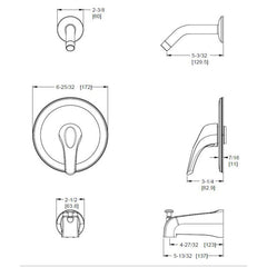 Pfister R89-330C Pfirst Series Tub & Shower Trim Kit