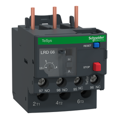 Schneider Electric LRD08 600 Volt 4 Amp 3-Pole Bi-Metallic Screw Clamp Terminal Thermal Overload Relay