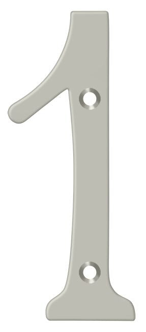 DELTANA Deltana RN4-1U15 4 Inch Brass Address Number Satin Nickel