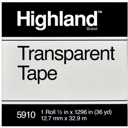 3M 3M MMM5910121296 Transparent Polypropylene Tape 0.5x1296 in