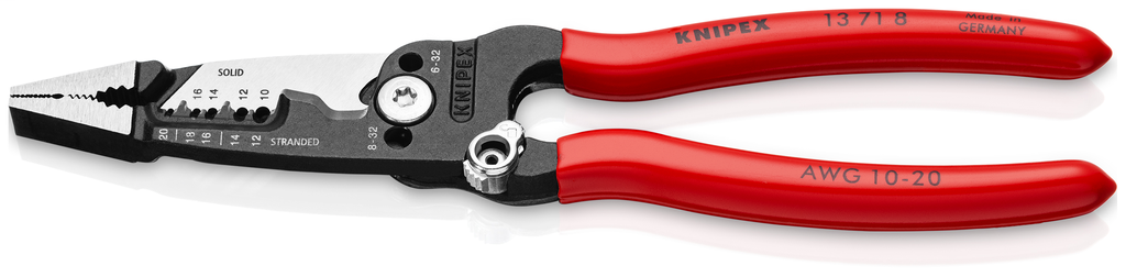 Knipex 13718SBA Forged Wire Stripper 10-20 AWG 8 In.