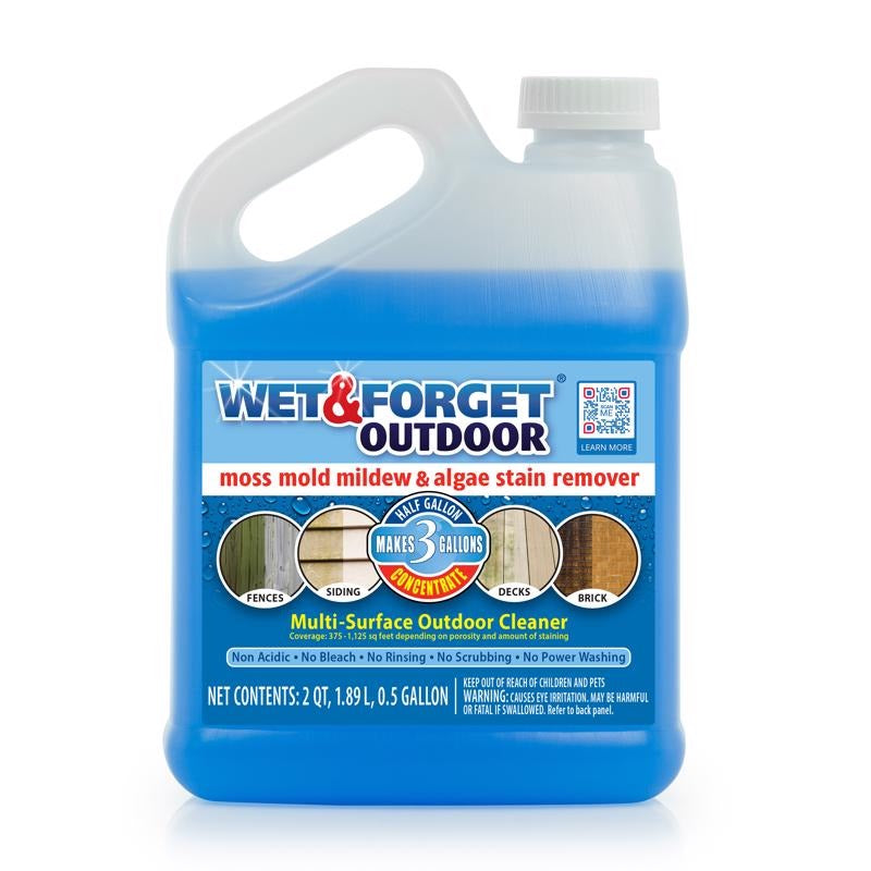 WET & FORGET Wet and Forget 800064 liquid concentrate moss, mold, mildew and algae stain remover 0.5 gal