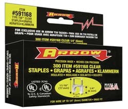 ARROW Arrow 591168 Insulated Staples 1/4 in Galvanized Steel 300pk
