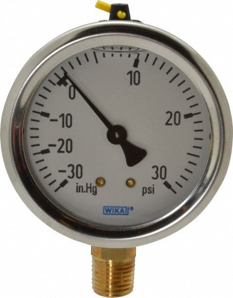 WIKA Wika 9767010 Pressure Gauge 0-30 Psi 2.5 in Dial Npt