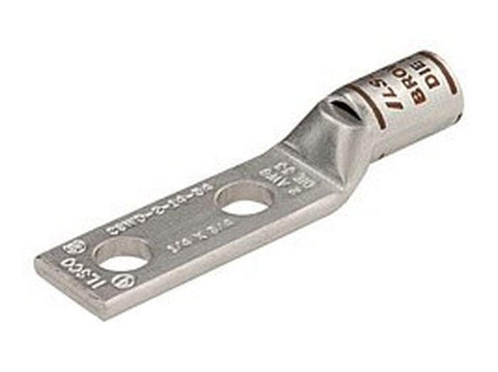 ILSCO Ilsco CSWD-1/0-14-58 SureCrimp Copper Compression Lug 1/0 AWG 2-Hole 1/4 Bolt 5/8 Hole Spacing