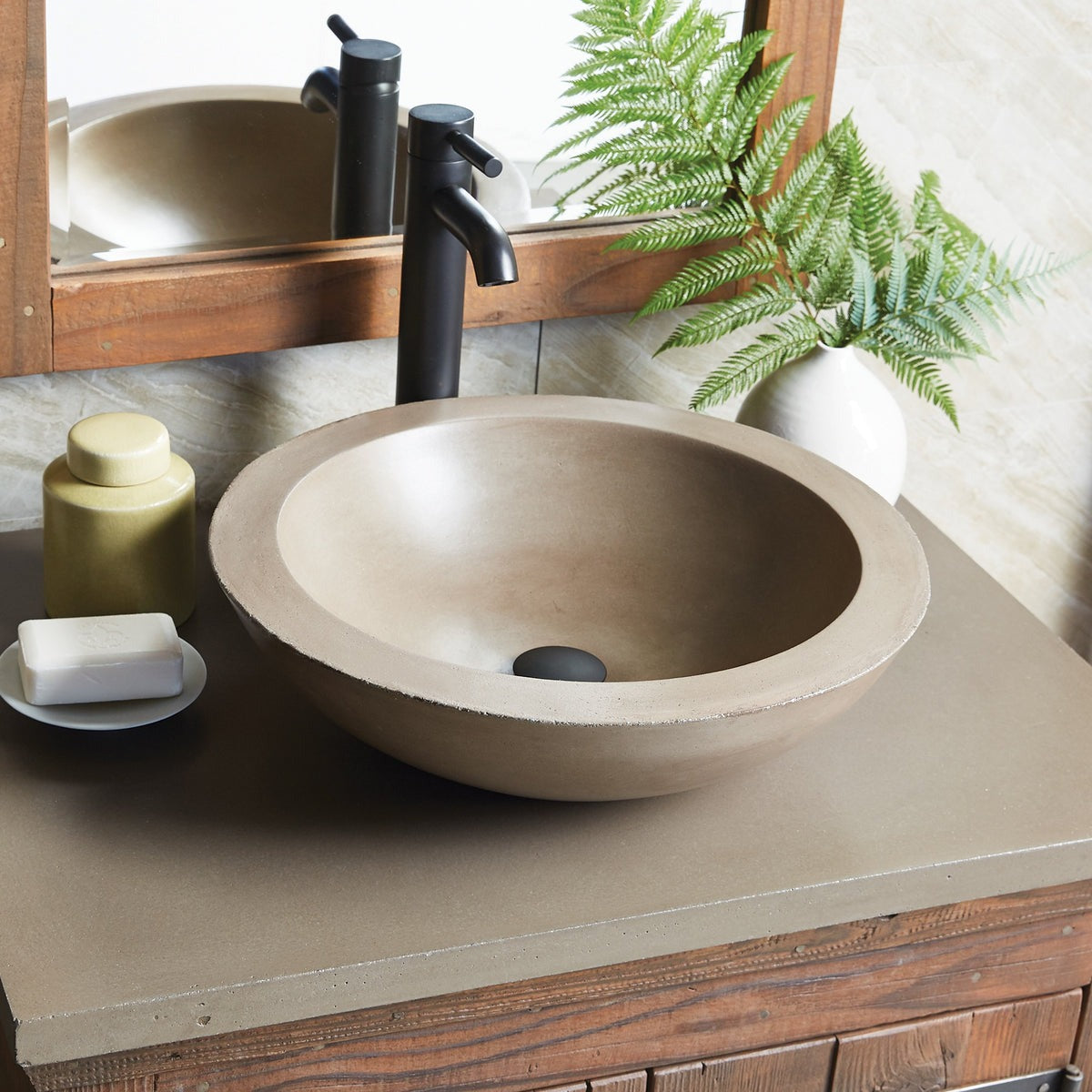 NATIVE TRAILS Native Trails VT30-V-E-1 NativeStone Vanity Top Vessel With Single Faucet Hole (30 inch)