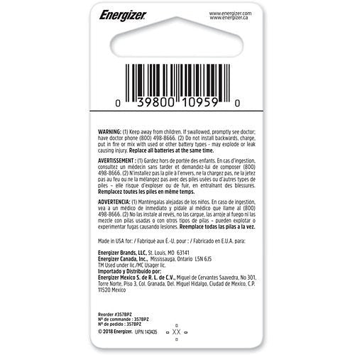 ENERGIZER Energizer 357BPZ Silver Oxide Button Battery, 1-Pack