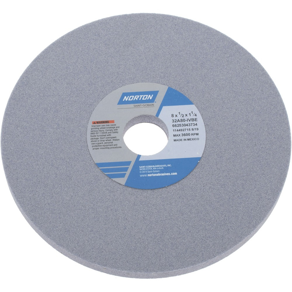 NORTON Norton 66253043734 Surface Grinding Wheel 80 Grit 8 in